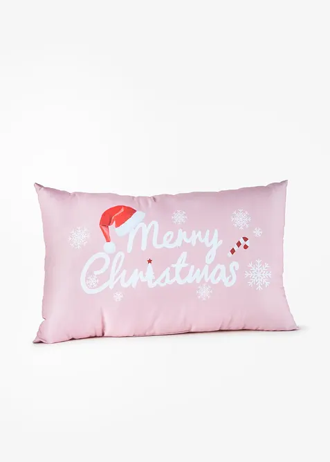 Dekokissen mit ausreichend F&uuml;llung und "Merry Christmas"- Print, bonprix