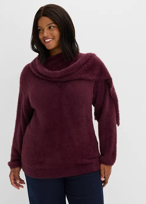 Oversize-Pullover mit Schal, bonprix