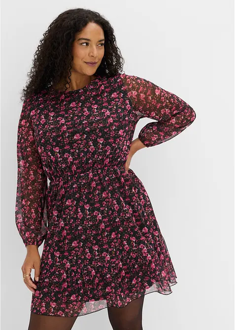 Robe courte en jersey &agrave; manches longues, bonprix
