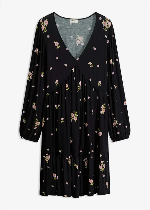 Jerseykleid mit Ballon&auml;rmeln, bonprix