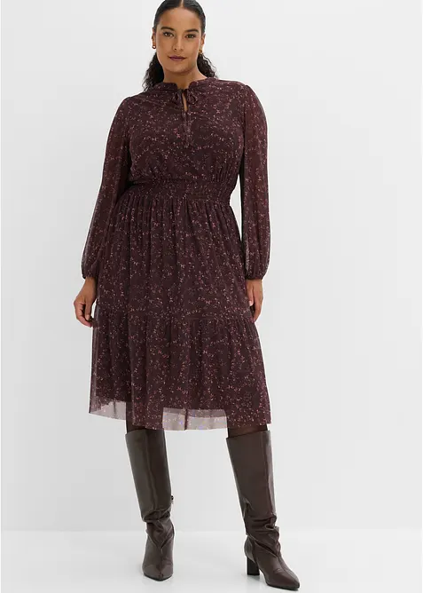 Robe en jersey &agrave; col rond, bonprix