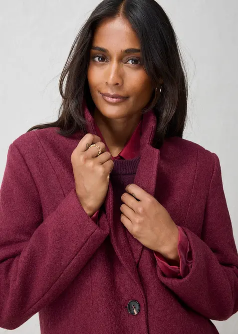 Manteau blazer en laine bouillie, bonprix