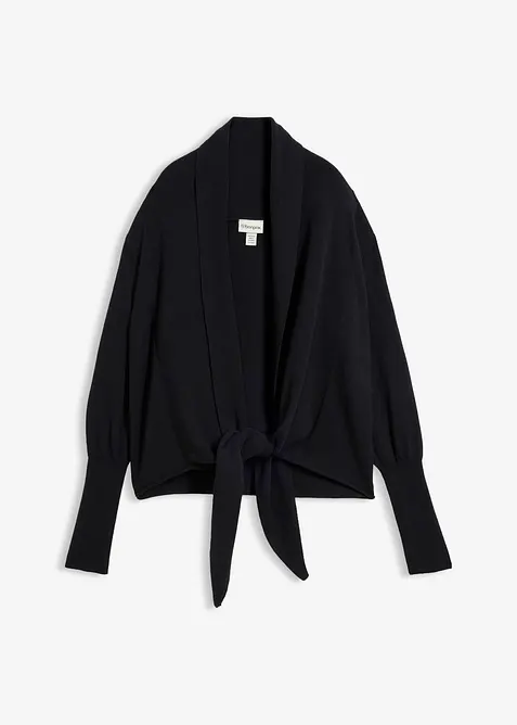 Gilet en maille douce de laine m&eacute;lang&eacute;e, bonprix