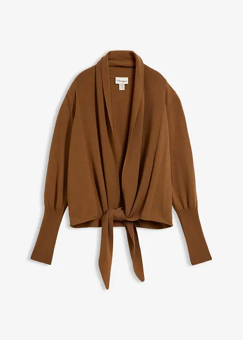 Gilet en maille douce de laine m&eacute;lang&eacute;e, bonprix