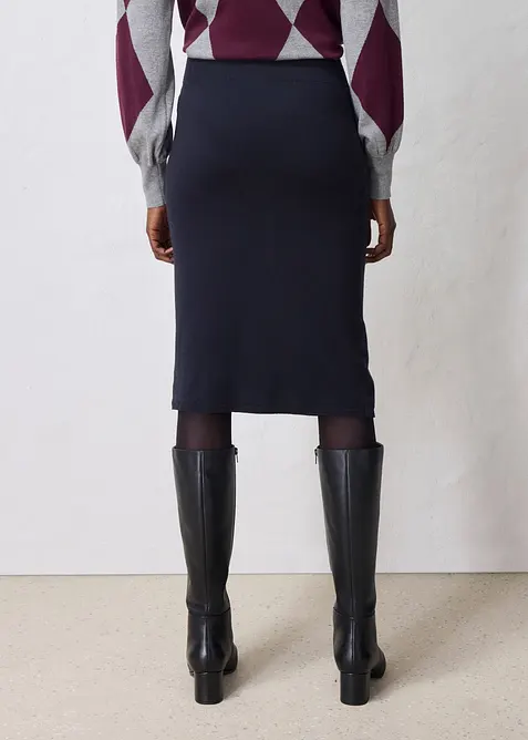 Jupe en laine m&eacute;rinos m&eacute;lang&eacute;e, bonprix