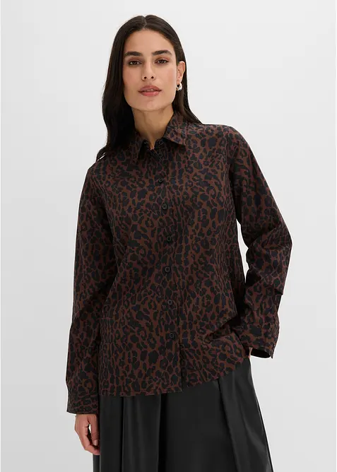 Hemdbluse aus Baumwollstretch, b&uuml;gelfrei, bonprix