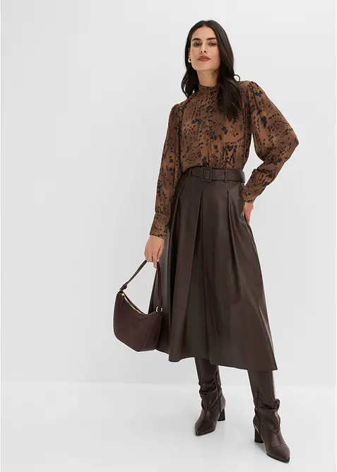 Chiffonbluse mit Stehkragen, bonprix