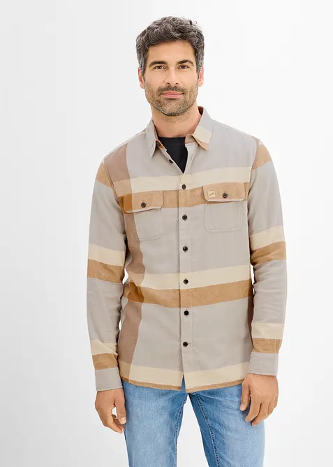Flanellhemd aus reiner Baumwolle, bonprix