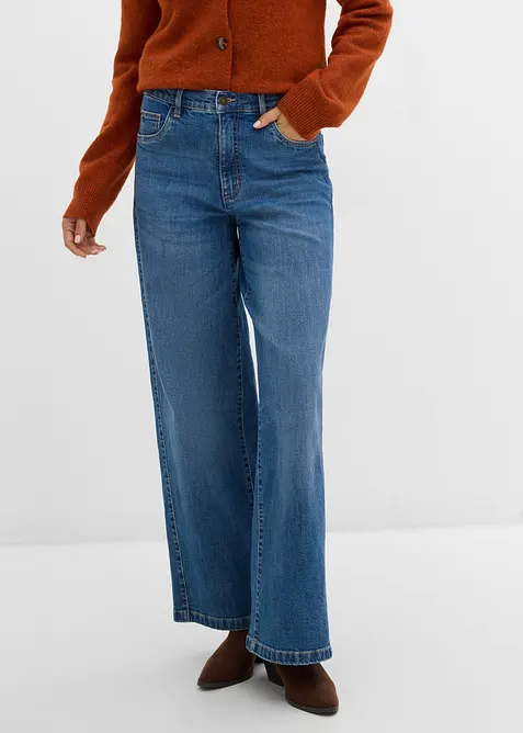 Jean Wide Leg &agrave; coutures d&eacute;coratives, bonprix