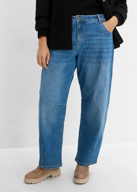Barrel-Jeans Mid Waist, bonprix