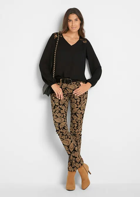 Baumwollstretch-Hose bedruckt, bonprix