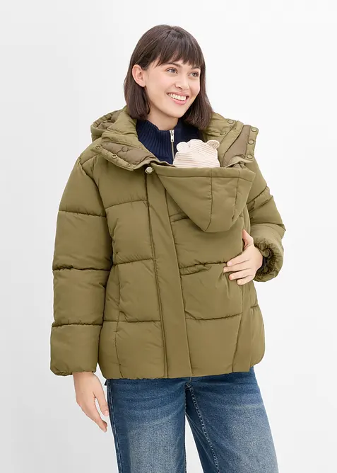3-in-1-Umstands-Pufferjacke mit Trageeinsatz, wasserabweisend, bonprix
