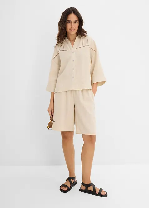 Chemisier en viscose m&eacute;lang&eacute;e, bonprix