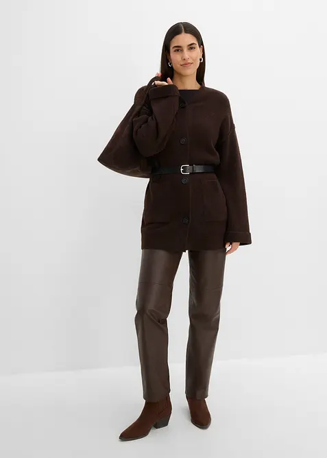 Gilet en maille avec ceinture, bonprix
