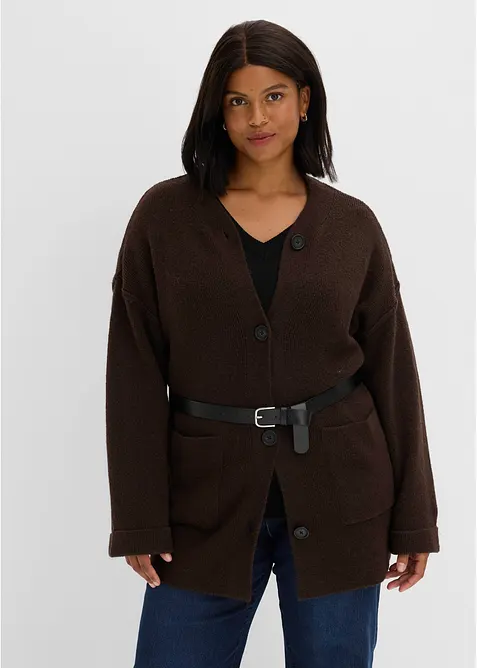 Gilet en maille avec ceinture, bonprix