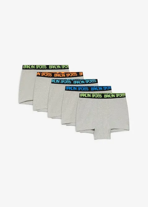 Lot de 5 boxers coton, bonprix