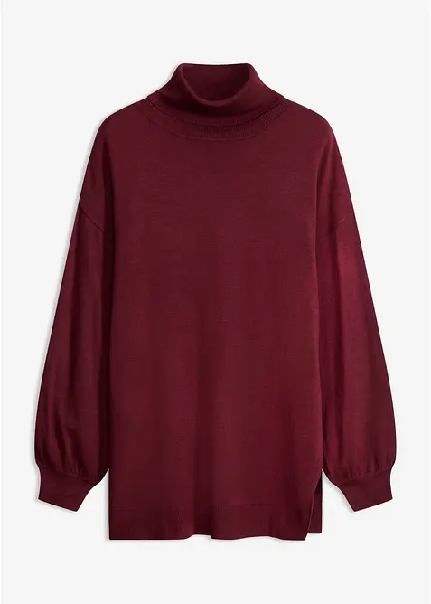 Pull &agrave; col roul&eacute; en viscose m&eacute;lang&eacute;e, bonprix