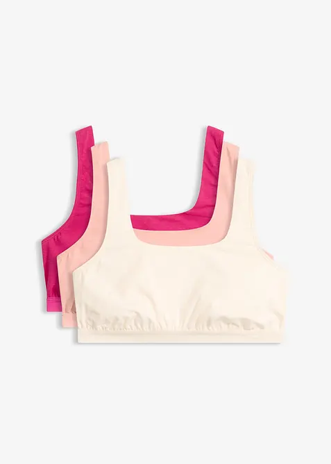 Bustier mit Bio-Baumwolle (3er Pack), bonprix