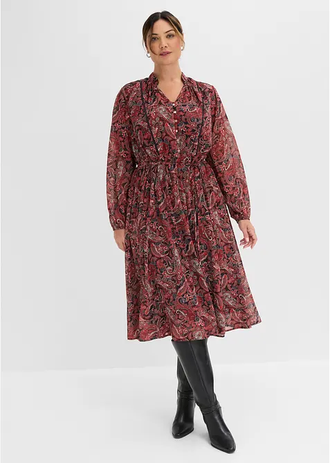 Paisleykleid aus Chiffon, bonprix