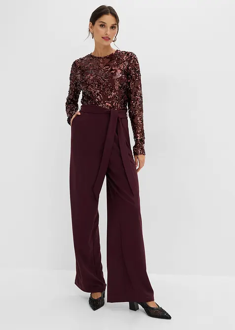 Combinaison avec haut brod&eacute; de sequins, bonprix
