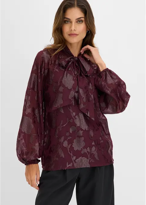 Blouse ample &agrave; broderies, bonprix