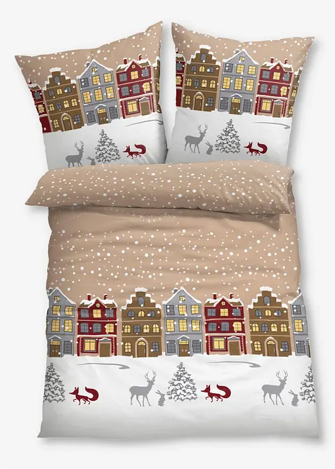 Parure de lit &agrave; motif hivernal, bonprix