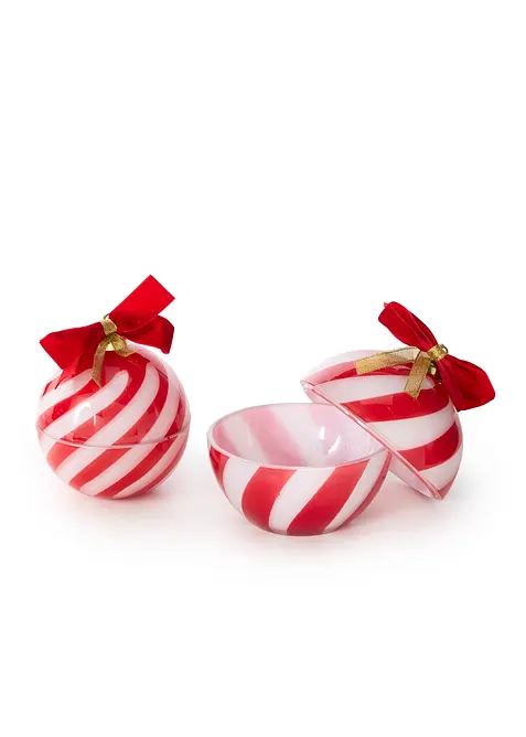 Bols avec couvercle, style sucre d&rsquo;orge (ens. 2&nbsp;pces), bonprix