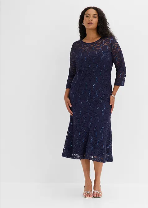Robe &agrave; dentelle et sequins, bonprix
