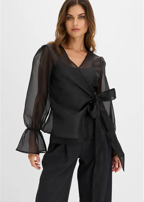 Blouse en tulle brillant, bonprix