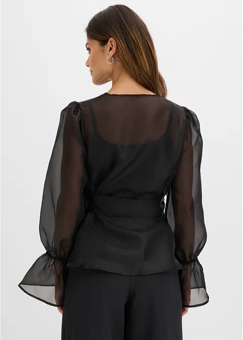 Blouse en tulle brillant, bonprix