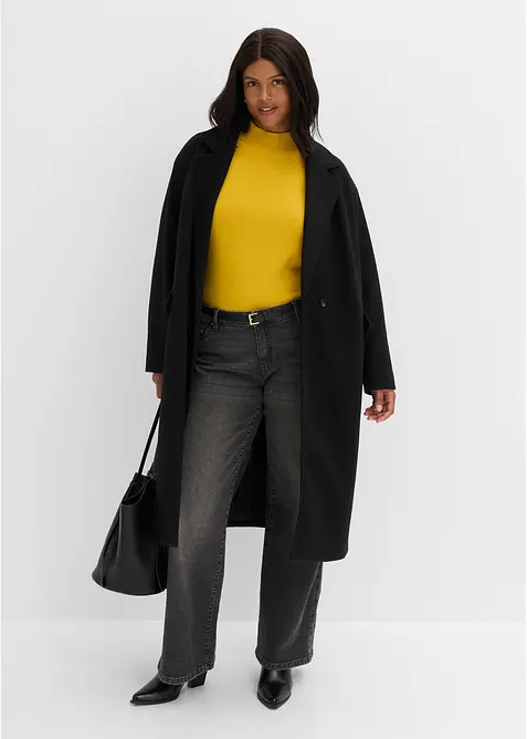 Pull en fine maille &agrave; manches ajour&eacute;es, bonprix