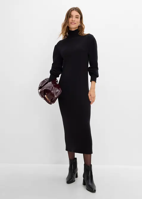 Robe en maille douce, viscose m&eacute;lang&eacute;e, bonprix