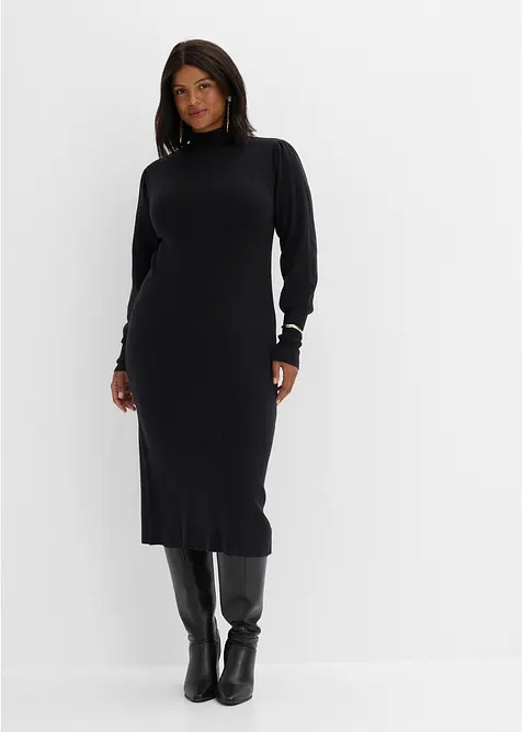 Robe en maille douce, viscose m&eacute;lang&eacute;e, bonprix