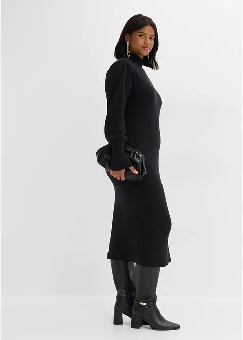 Robe en maille douce, viscose m&eacute;lang&eacute;e, bonprix
