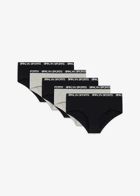 Lot de 5&nbsp;culottes en coton doux, bonprix