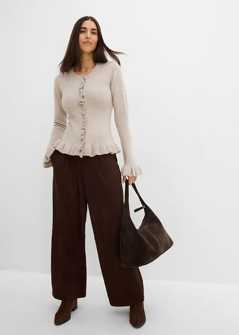 Gilet en maille ajour&eacute;e, bonprix