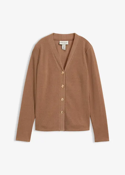 Cardigan aus weichem Rippjersey, bonprix