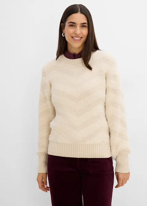 Pullover mit Flauschgarn, bonprix