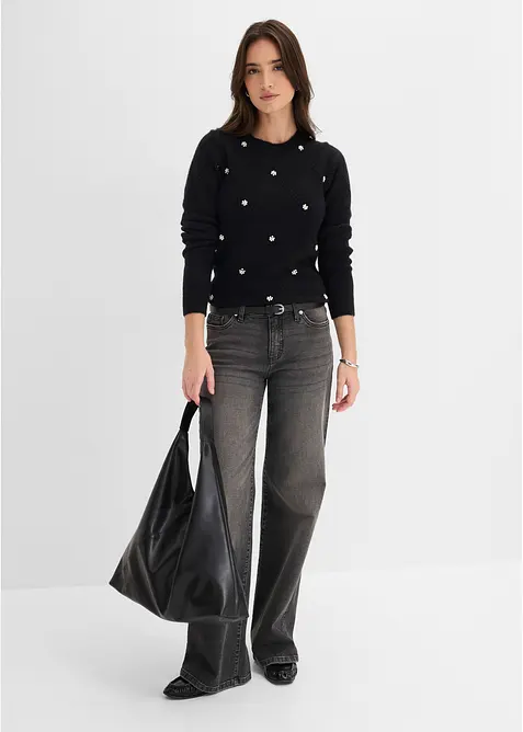Pull &agrave; col rond, bonprix
