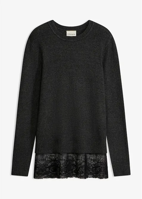 Feinstrickpullover aus Viskose-Mix, bonprix