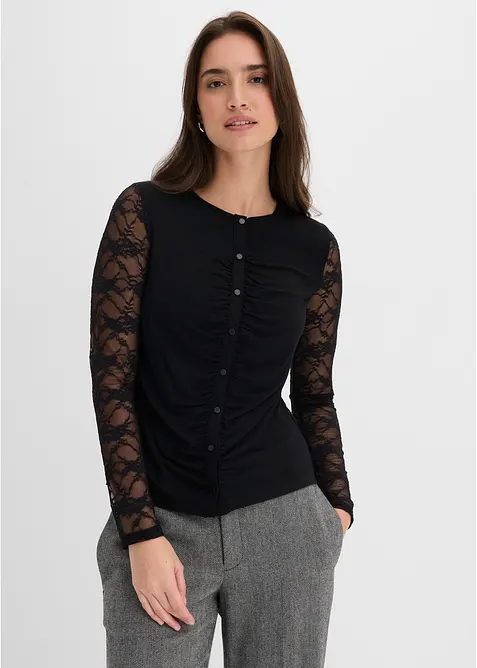 T-shirt manches longues cintr&eacute;, bonprix