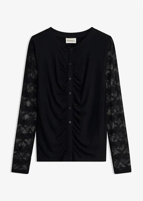 Langarmshirt tailliert, bonprix