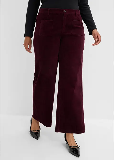Pantalon en velours c&ocirc;tel&eacute; extensible, bonprix