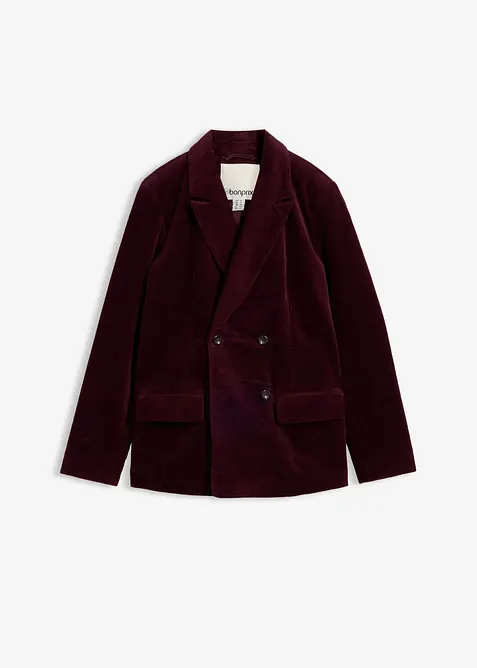 Blazer en velours c&ocirc;tel&eacute;, bonprix