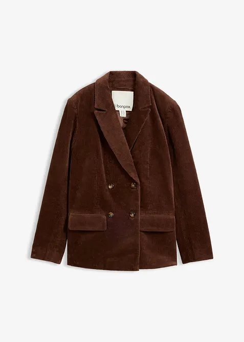 Blazer en velours c&ocirc;tel&eacute;, bonprix