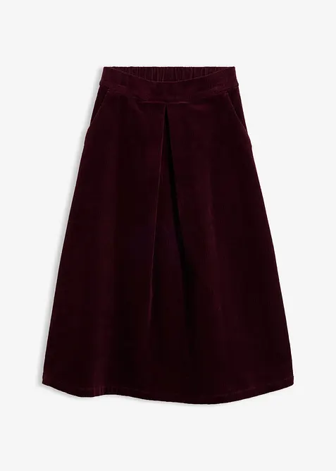 Jupe en velours c&ocirc;tel&eacute;, coton extensible, bonprix