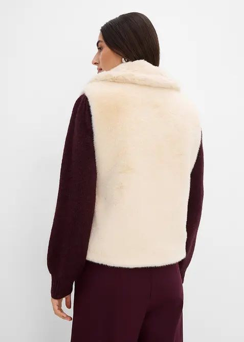 Gilet sans manches en peluche, bonprix