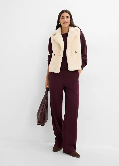 Gilet sans manches en peluche, bonprix