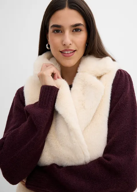 Gilet sans manches en peluche, bonprix