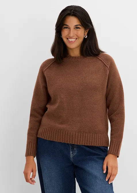Pull en maille &agrave; manches raglan, bonprix
